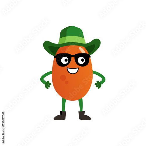 cartoon dasheen vegetable mascot character in funn