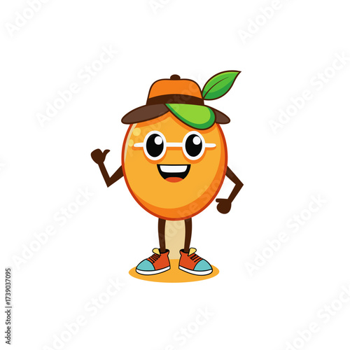 cartoon dates fruit mascot character in funny and 