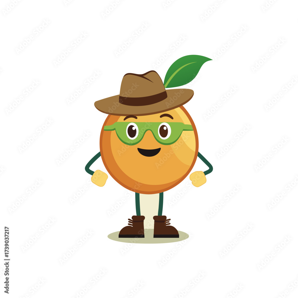 Fototapeta premium cartoon dodder laurel fruit mascot character in fu