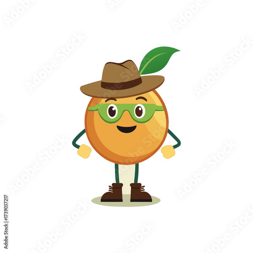 cartoon dodder laurel fruit mascot character in fu