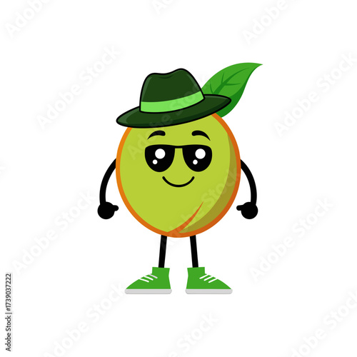 cartoon dodder laurel fruit mascot character in fu