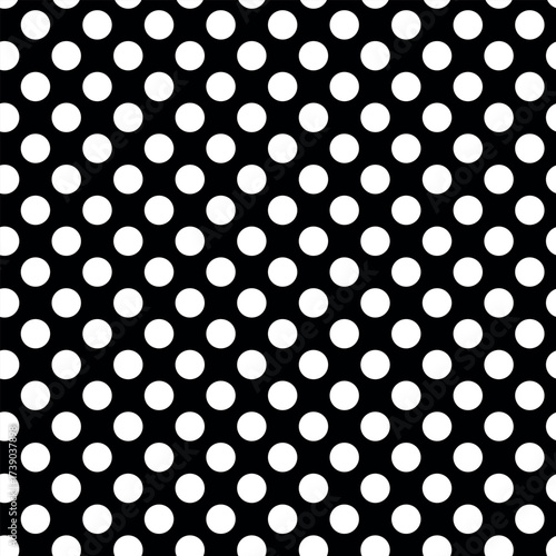 Black and white background, vector texture with circles. Splash effect banner. Dotted abstract illustration with drops of rain. Seamless pattern for fabric, textile.