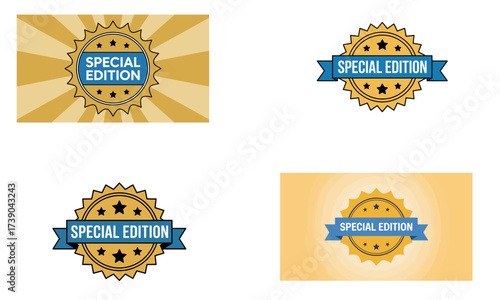 Special edition premium quality badge label vector illustration
