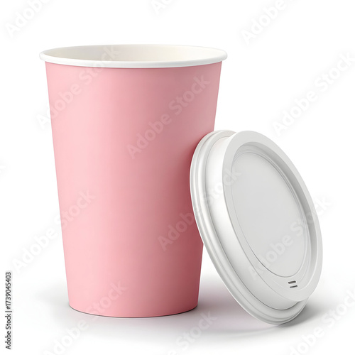 Wallpaper Mural Pink disposable paper cup mockup Torontodigital.ca