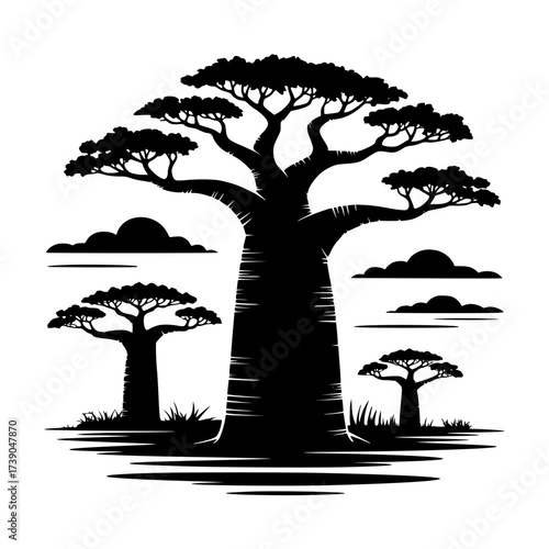 Vector art of black maze on