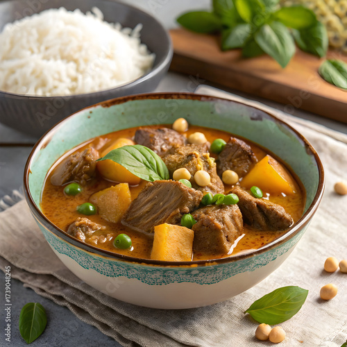 Wallpaper Mural Delicious beef massaman curry in a bowl Torontodigital.ca