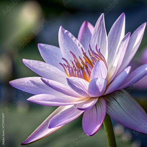 A stunning lavender lily blossom