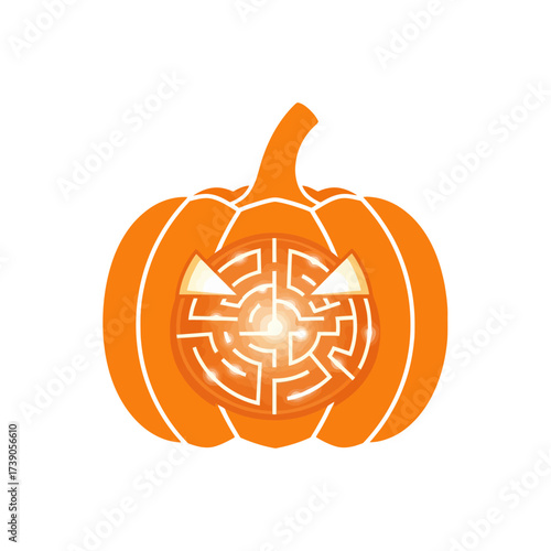 Navigate the Halloween maze, a spooky pumpkin puzzle, perfect for autumn activities, fall celebrations, and festive decorations with a playful twist