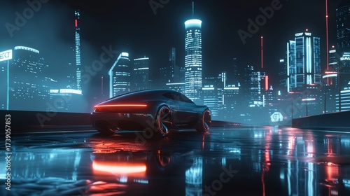 Modern Transport Design - An Image of a Sporty, Aerodynamic Vehicle