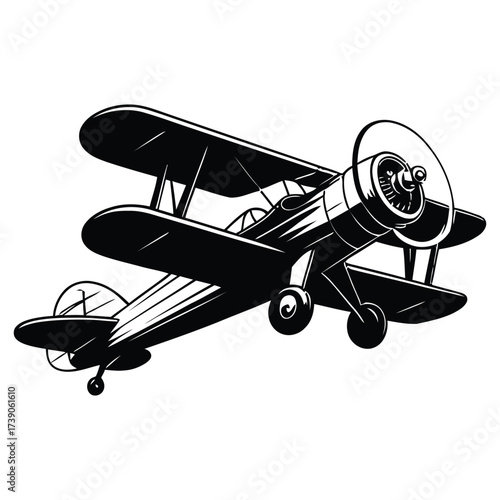 vintage airplane isolated