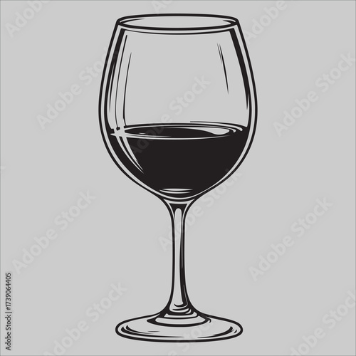 wine glass icon silhouette vector illustration