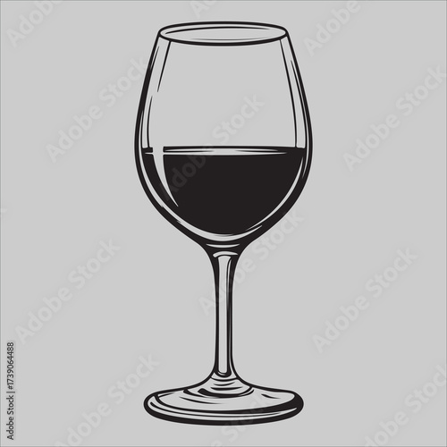 wine glass icon silhouette vector illustration