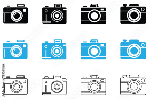 photo snap camera vector icon, camera icon set, camera symbol vector illustration
