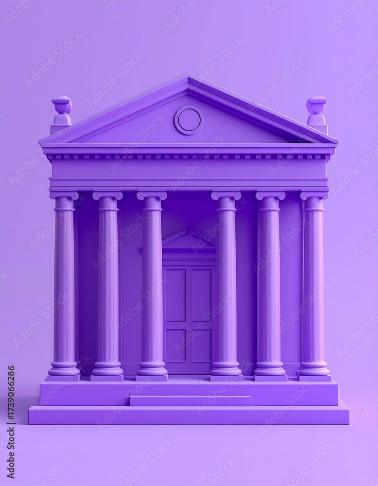 Obraz premium Purple Classical Building