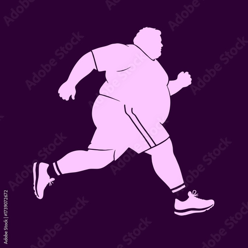 Overweight Run, Fat, Running, Sport