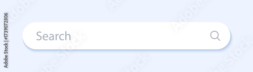 Search bar magnifying web element with shadow, vector illustration