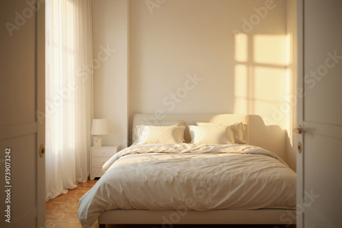 Wallpaper Mural Wooden hexagons with engraved icons representing business growth, education, and teamwork arranged in a cluster on a light blue background Torontodigital.ca