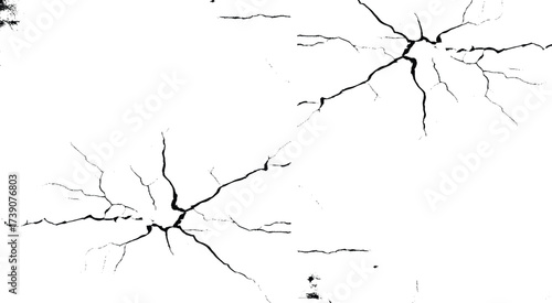 Earth cracks texture on isolated vector background. black lightning bolts. Earth crack. Vector eps10