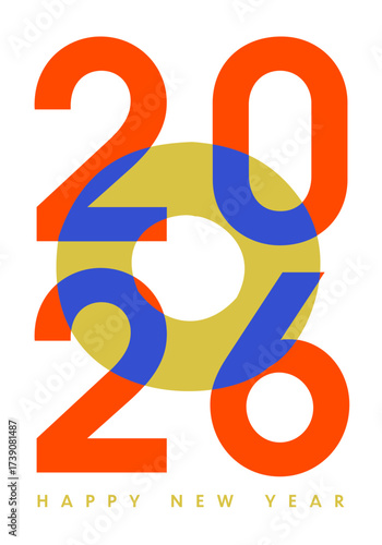 2026_HAPPY NEW YEAR_年賀状デザイン_縦,めでたい日本の色_朱色,瑠璃色,黄金色｜ Auspicious Japanese Colors_Shu-iro (Vermilion), Ruri-iro (Lapis Blue), Ougon-iro (Gold)
