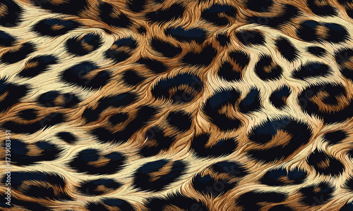 Leopard Fur Camouflage Background. Seamless Animal Wildlife Skin Pattern. Leopard Skin Texture Pattern Vector, elegant finish for fashion and textile.