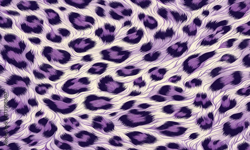 Chic purple leopard pattern vector featuring natural animal skin texture perfect for chic fashion fabrics, wallpaper decor, textile prints, and modern design.