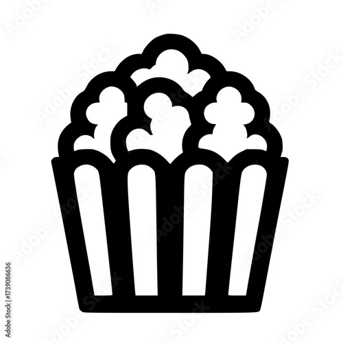 Mini popcorn logo silhouette