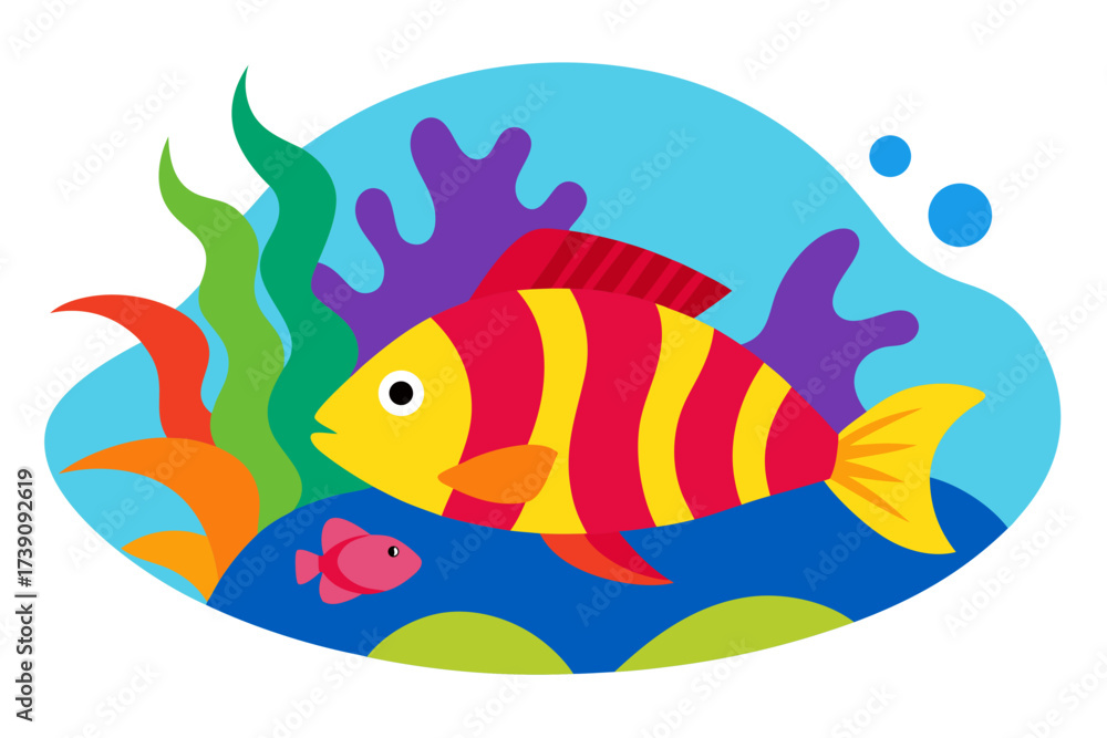 Naklejka premium fish in the water