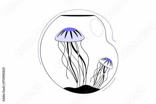 jellyfish in aquarium