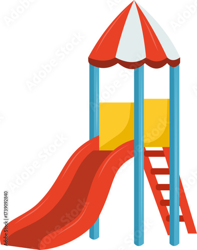 Illustration of a wooden climbing wall with grey holds for children's play and recreation