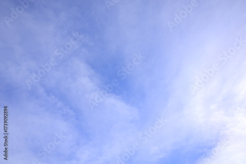 Clouds floating in the blue sky