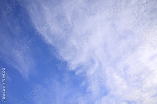 Clouds floating in the blue sky