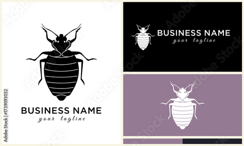 Bedbug logo design in vector.