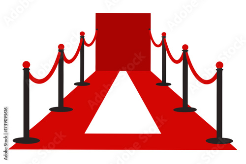 red carpet on a black background