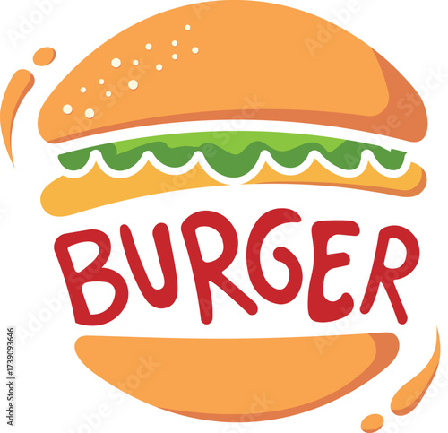 Burger logo design, Burger logo design vector template, hamburger burger logo with flat modern minimalist design illustration.