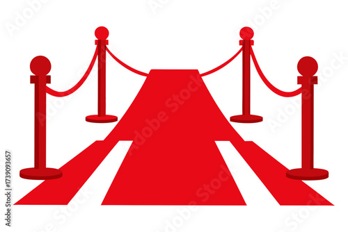 red carpet isolated on white background