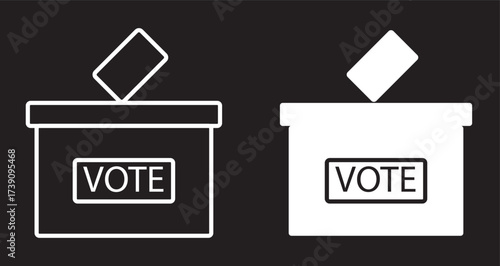 Referendum icon black flat pictogram. For graphic and web design. Referendum icon. Vector Illustration. Isolated vector Illustration.  element illustration. outline and flat symbol design