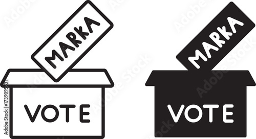 Referendum icon black flat pictogram. For graphic and web design. Referendum icon. Vector Illustration. Isolated vector Illustration.  element illustration. outline and flat symbol design