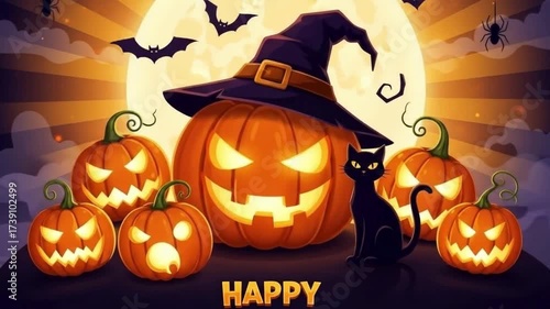 halloween background with pumpkin
