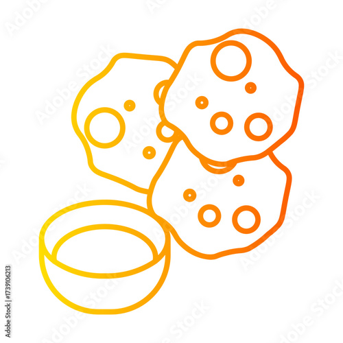 Roti Canai gradient icon