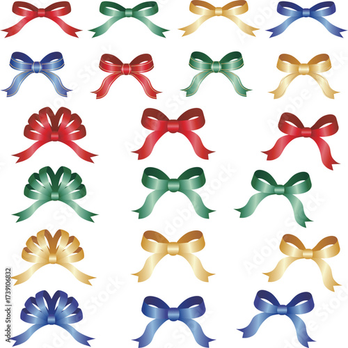 Luxury Colored Ribbons for Wrapping (Vector Illustration)