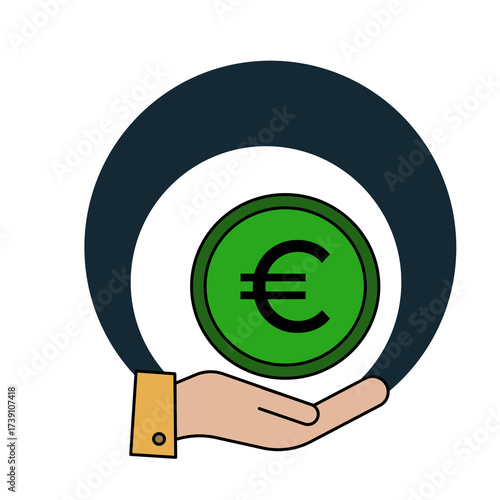 hand holding dollar sign