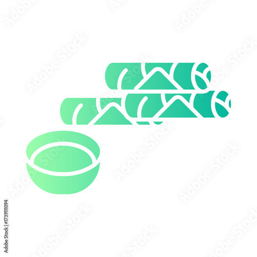spring rolls gradient icon