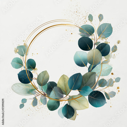 Elegant floral wreath ornament for wedding decor