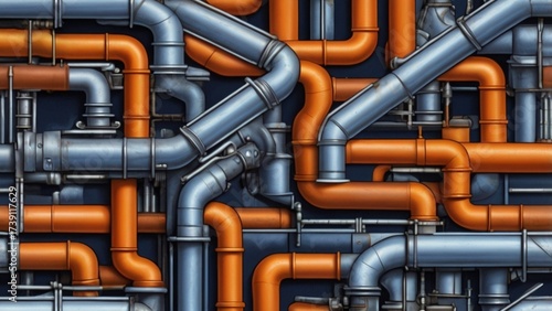 Abstract Composition of Industrial Pipes and Structures