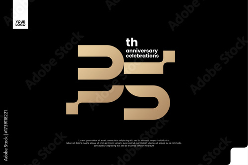 35th Anniversary Gold Logo, Number 35 Badge Vector for Corporate Celebration