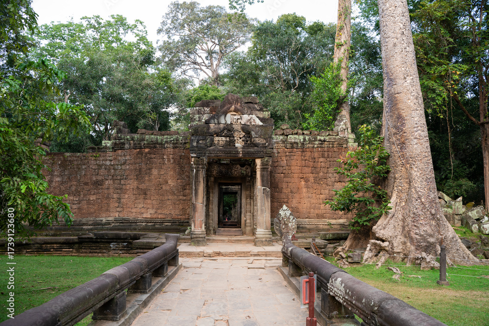 Fototapeta premium Ancient Temple Ruins with Stone Pathway
