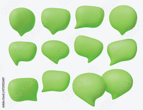 Collection of speech bubbles , representing online chatting, comments, conversations, and social network communication.