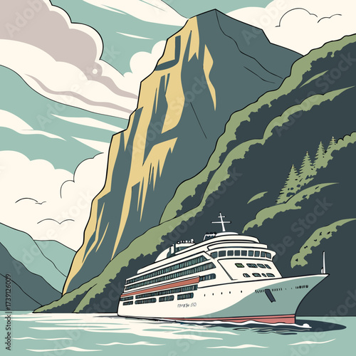 Vector art of a delightful family enjoys a sunny picnic under the shade of a large tree, with a blanket spread out on the grass, baskets filled with goodies, and a serene atmosphere of togetherness