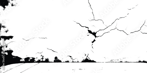 Vintage Grunge Texture: Black and White Scratches on Old Stone Floor