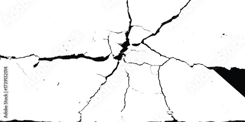 Vintage Grunge Texture: Black and White Scratches on Old Stone Floor